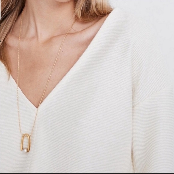 SOLD Madewell Texture & Thread Top cream medium - Picture 6 of 7